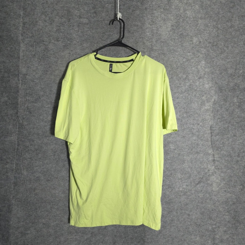 LEG3ND Inspire T-Shirt Mens XL Neon Yellow Short Sleeve Activewear Stretch Tee